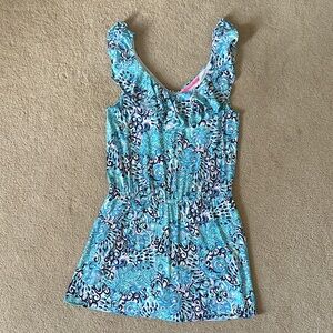 Lilly Pulitzer Blue Patterned Romper